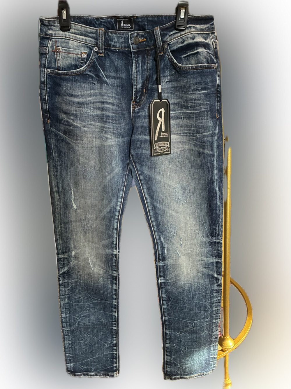 Rock Revival Washed Blue Skinny Jeans
